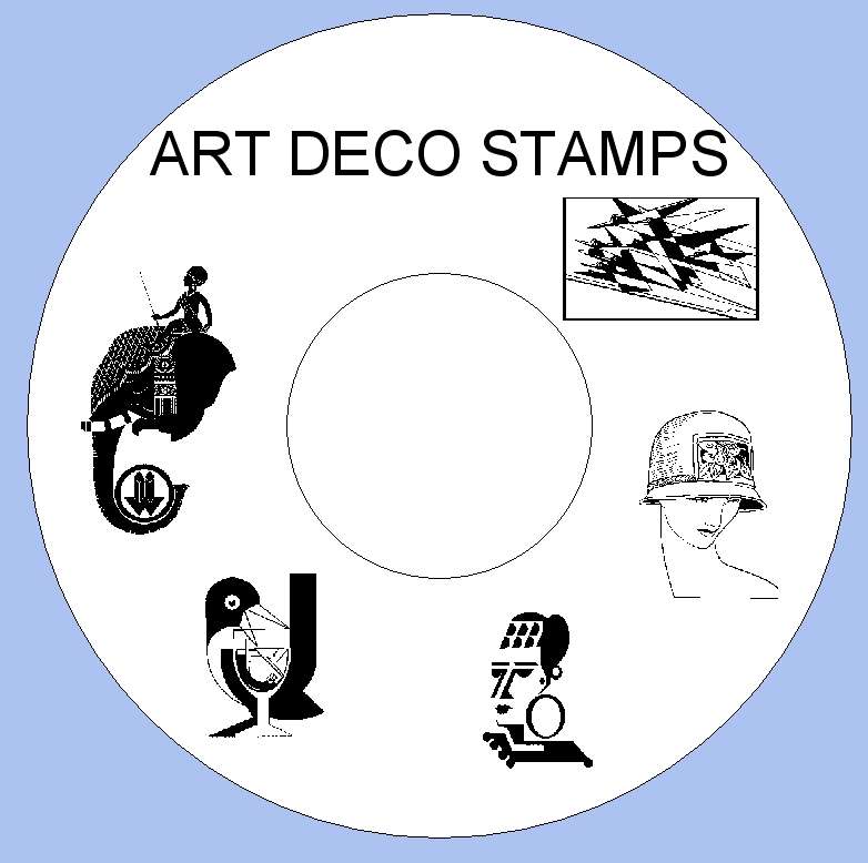 Art Deco Wedding Design Rubber Stamps